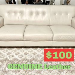 GENUINE Leather Sofa and Chair