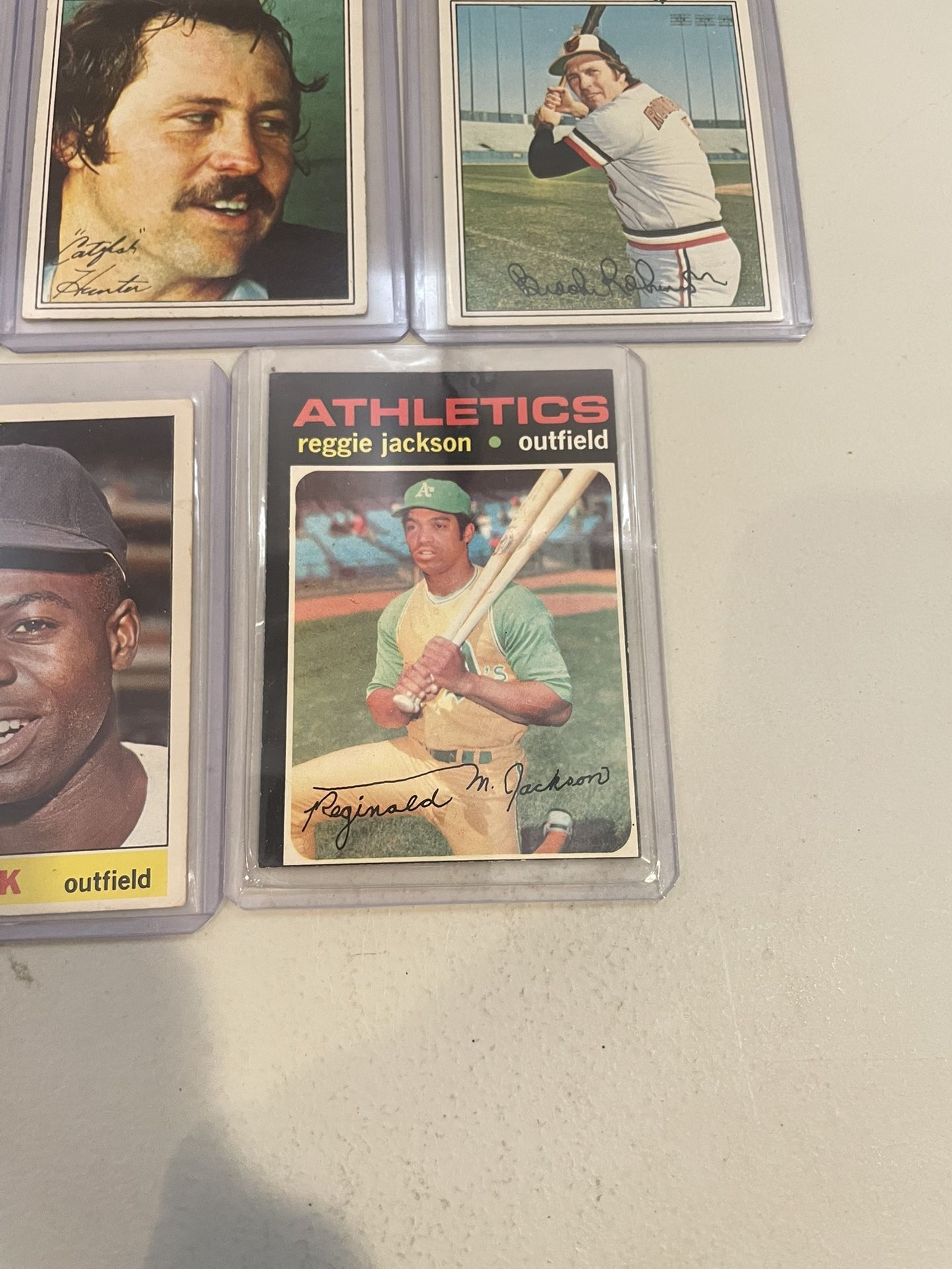 Table of Old Baseball Cards Lot