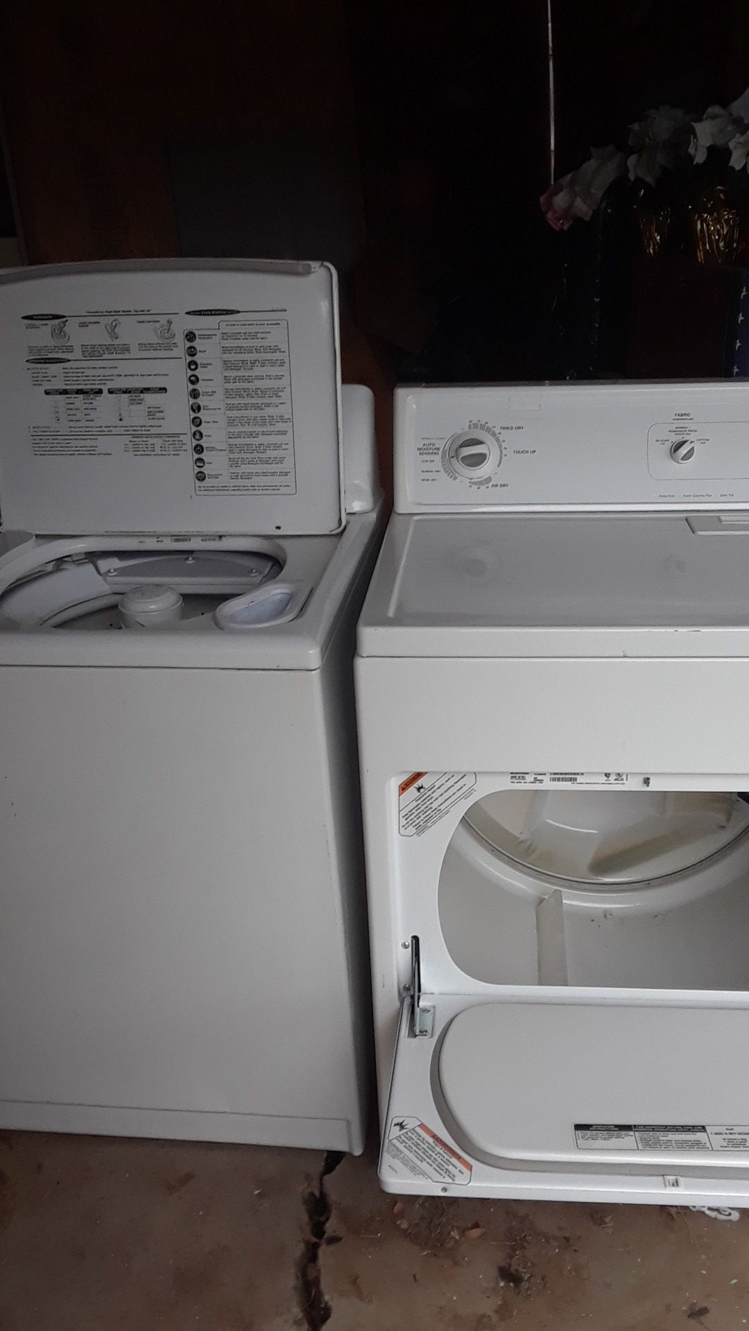 Kenmore washer and dryer