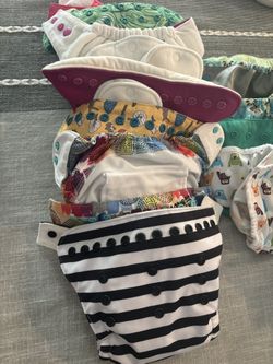Diaper Bundle Lot Bundle of Reusable Cloth Diapers with Adjustable Insert
