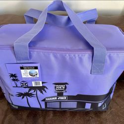 TRADER JOE’S LARGE INSULATED COOLER BAG - LAVENDER- 