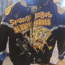 Extremely Rare Vintage Jeff Hamilton SpongeBob Racing Jacket 