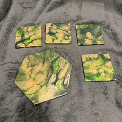 Hand poured Trivet And Coaster Ser