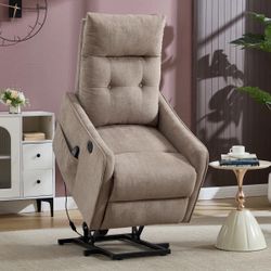 New 25" W Power Lift Chair Recliners Sofa Infinite Position With Heat and 8 Point Massage
