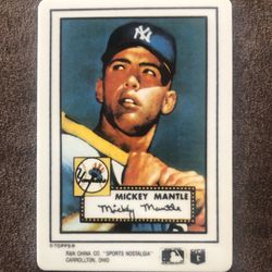 1995 Mickey Mantle Porcelain Card #311 1952 Topps-Ltd Reproduction RC-VGC