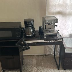 Desk, Microwave, Coffee Pot, Espresso Machine - Free