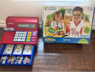 Learning Resources pretend and play calculator register and lab set