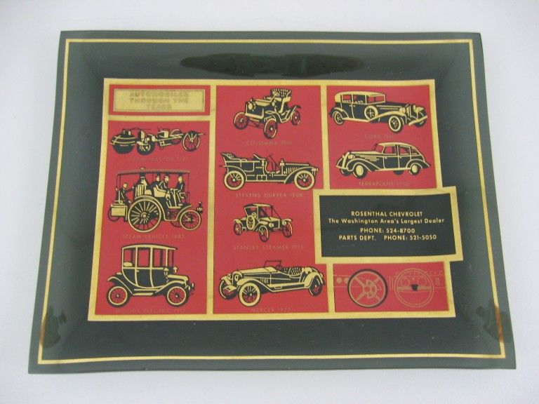 Rosenthal Chevrolet Arlington Va. Antique Cars Glass Collector Plate