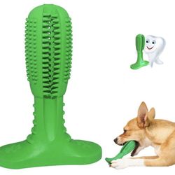 Dog Toothbrush Dog Teeth Cleaning Toys Natural Rubber Bite Resistant Chew Toys for Large & Medium Dogs Pets (Medium)