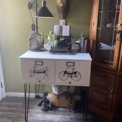 Antique oak file drawers Repurposed / Desk / Table 