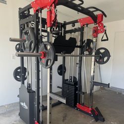 Smith Machine , Squat Rack , Bench Press , Leg Press , Pulley System Machine For Your Weights 