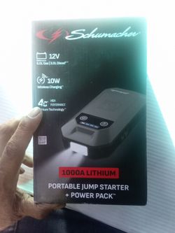 Portable jump starter by Schumacher Electric 1000 mAh lithium