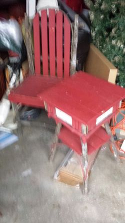 Santas chair and table