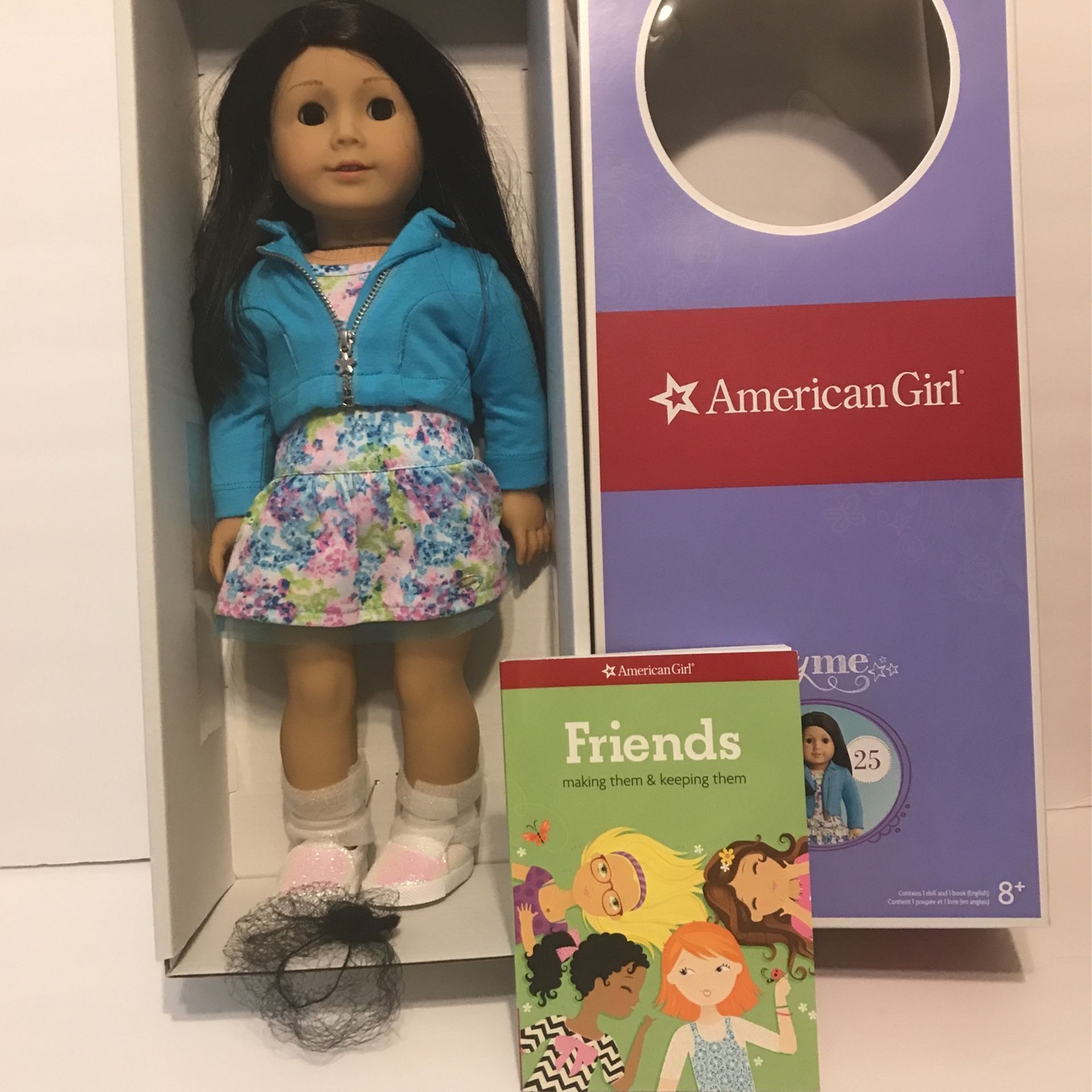 American Girl Truly Me 18” Doll # 25 BRN Eyes, BLK Hair, Med Skin