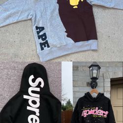 Bape Supreme Spider Hoodies 