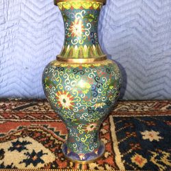 Vintage Chinese Cloissone Vase 