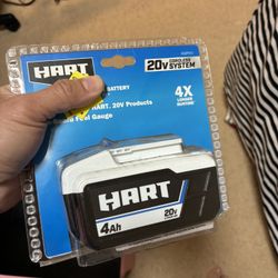 HART 20V Lithium-Ion 4Ah Battery with on-board fuel gage Brand New HGBP021