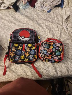 Pokemon backpack and lunch box