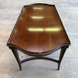 Beautiful Antique coffee table with glass top insert