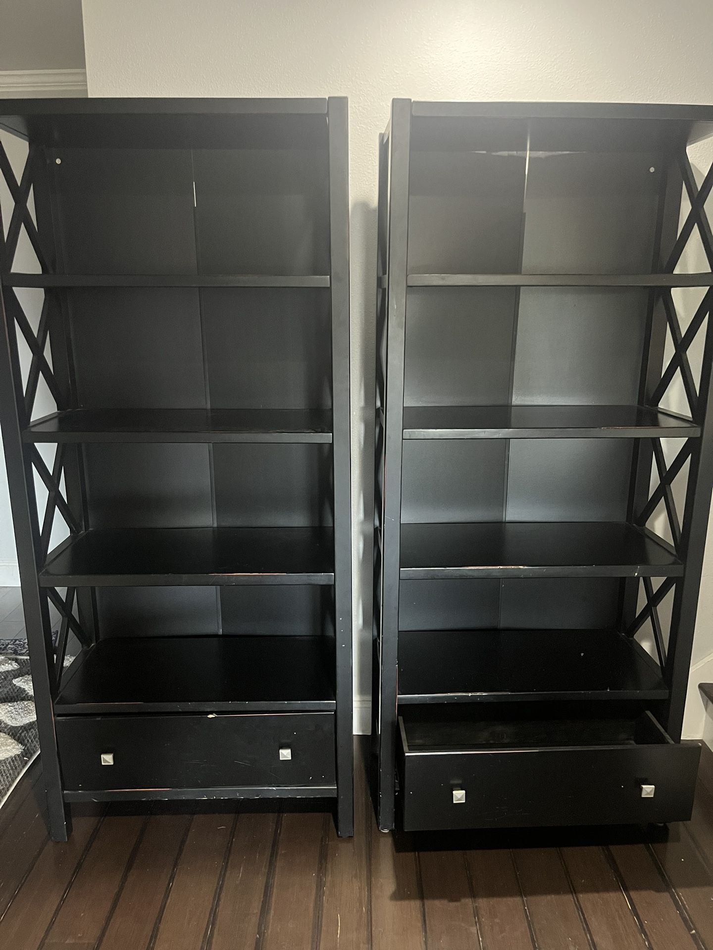 Black Bookshelves $50/each 