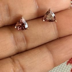 Natural Morganite Sterling Silver 925 Earrings #wedding