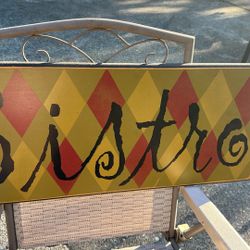 BISTRO Sign, Wooden, 