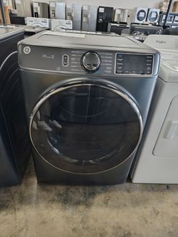 GE Energy Star 7.8 cu ft Capacity Smart Front Load Electric Dryer with Steam and Sanitize cycle