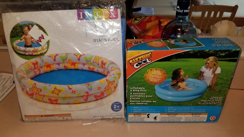 2 NEW INFLATABLE TOT POOLS. PICK UP MIDDLEBORO ONLY FINAL SALE