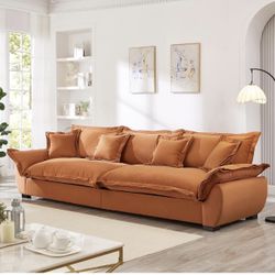 126" Oversized Modular Sectional Velvet Sofa with Storage 
