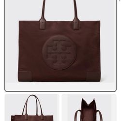 Tory Burch New With Tags Ella Tote Color Tempranillo 