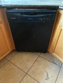 Black dishwasher