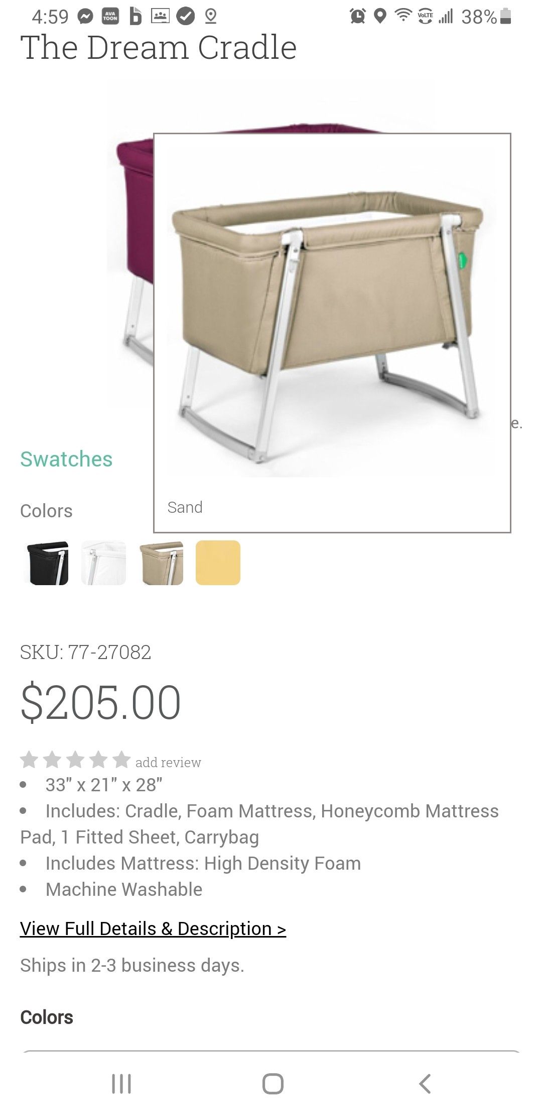 Baby Home Dream Bassinet-portable and rocking option