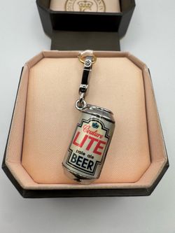 VTG Juicy Couture Lite Beer Can Charm Brand New In Box NIB Gold Crown Rare Y2K