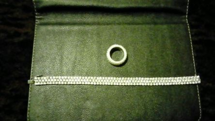 .925 crystal bracelet and ring set