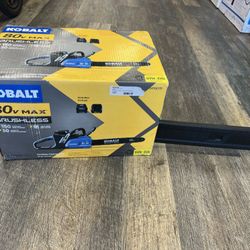 Kobalt 0419015 80V Max 18” Brushless Cordless Electric Chainsaw With 4 Ah Battery & Charger