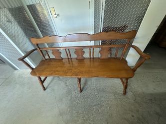 Solid wooden antique bench