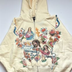 Cream We Are Righteous Hoodie (sizes S-XL