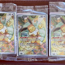 3 x Pokemon Prismatic Evolutions Eevee #173 Promo SEALED 