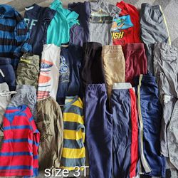 Boys Lot Clothes Size 3T Shorts Pants Shirts 25 Items Target H&M