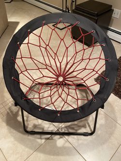 Like New Red Netted Chairs   2 Red And 1 Gray