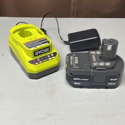 Ryobi 18V 4ah Battery And Charger Set Brand New