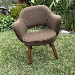 Brown Upholstered Vintage Chair 