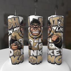 New Orleans Saints Football Donkey Kong Tumbler