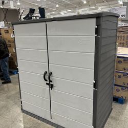 Suncast Extra-Large Vertical Storage Shed for Yard Storage, All-Weather Outdoor Storage Shed with 2 Lockable Doors, 70.5" W x 44.25" D x 77.5" H
