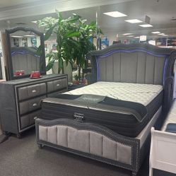 Amazing Deal✅Gorgeous Grey 5pc Bedroom Set $1299