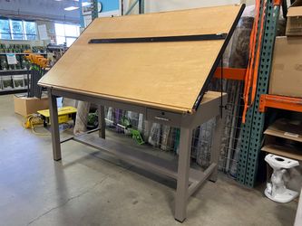 MAYLINE Ranger Steel & Birch Top Drafting Table w/ Rotor Cutter
