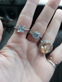 Sterling silver . 925 marked ring middle one only