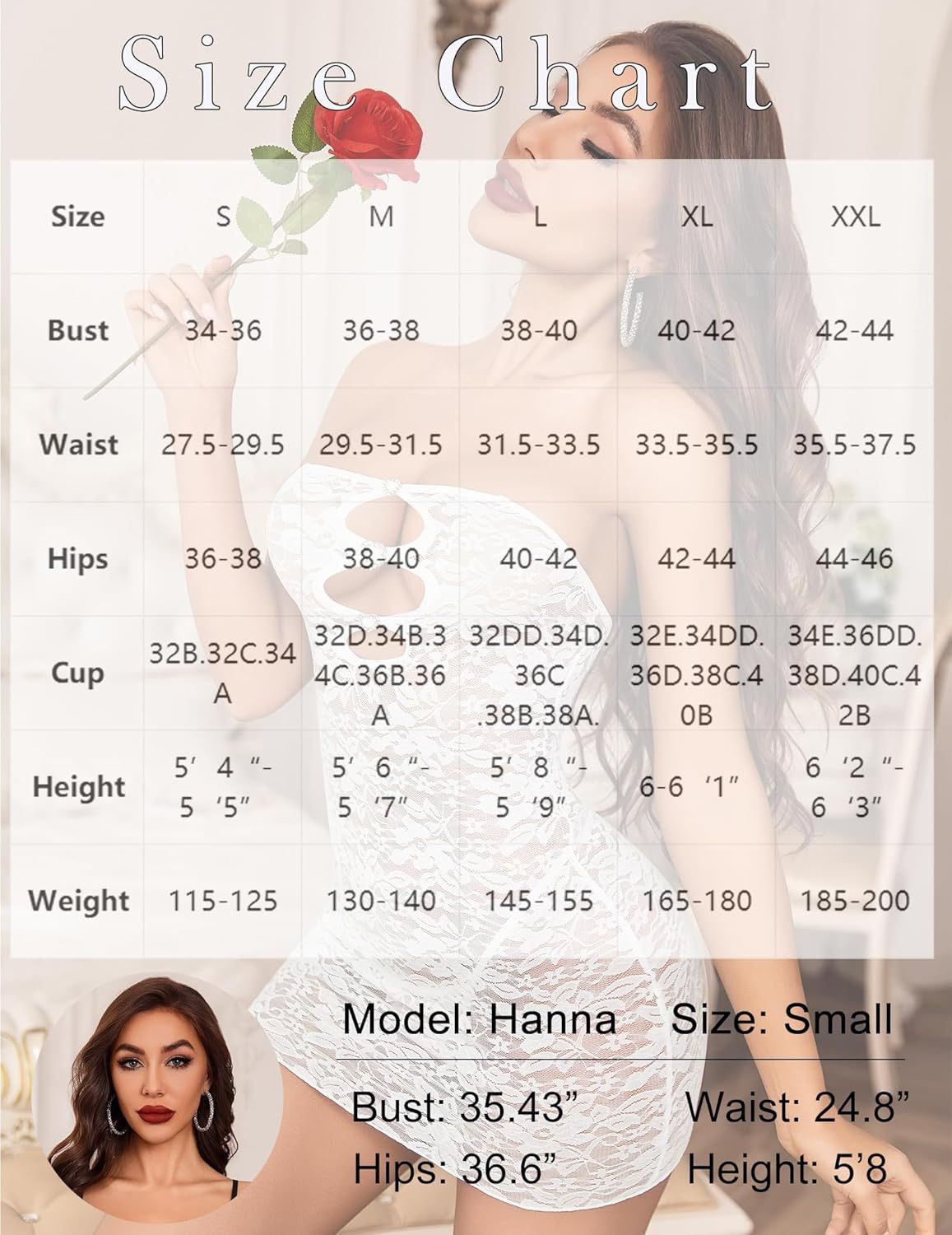 Women's Chemise Nightgowns Floral Lace Mesh Strapless Thong Babydoll Dress Lingerie Set for Women