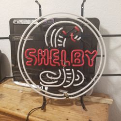 Shelby Cobra Neon Light 1 Break In Glass It's Repairable