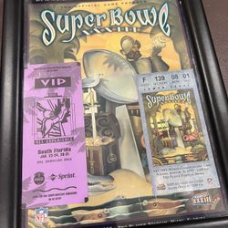 Super Bowl XXXIII Broncos & Falcons  , Actual Ticket  & Program 